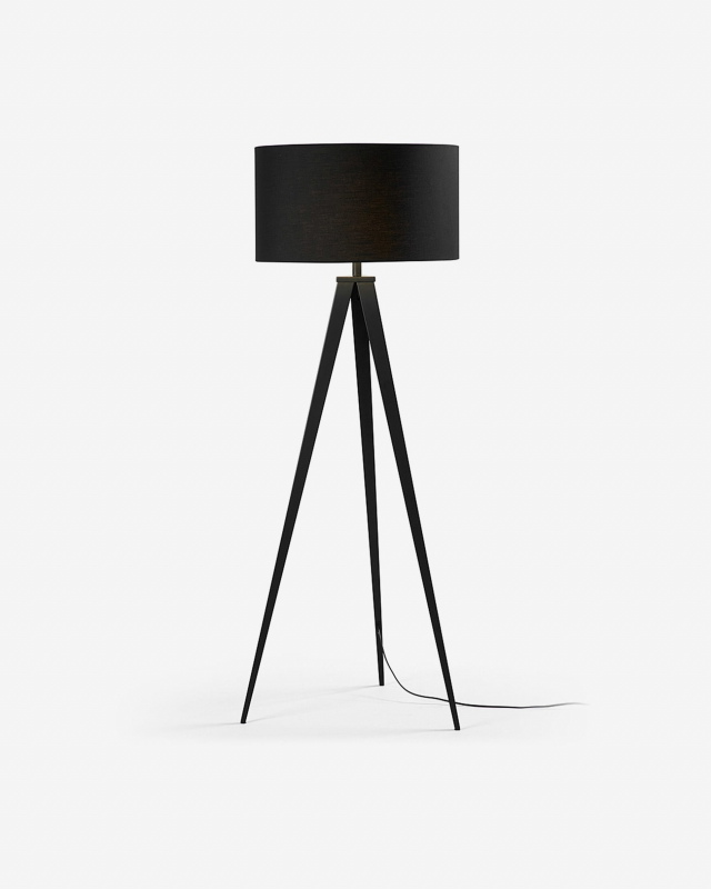 Kave Home Staande Lamp Iguazu Zwart