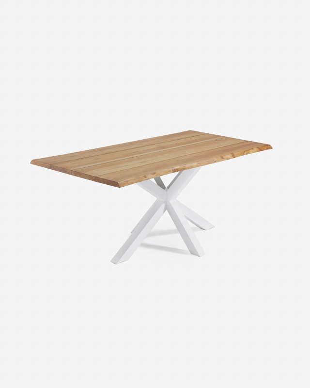 Kave Home Eettafel Argo Eikenfineer Naturel/Wit 160cm