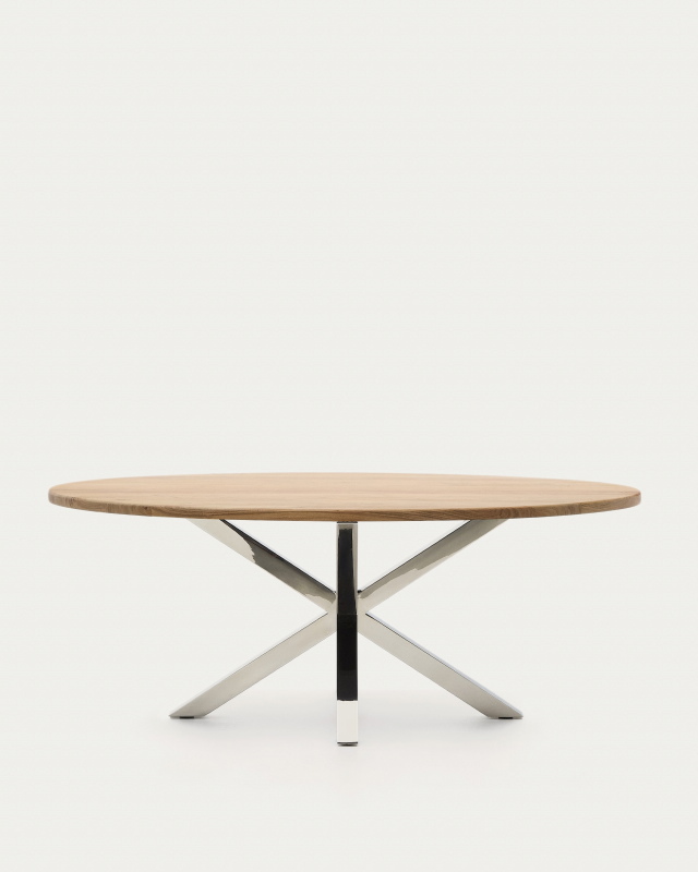 Kave Home Ovale Tafel Argo Massief Acaciahout Ø200x100cm