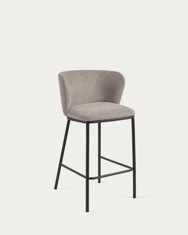 Kave Home Barstoel Ciselia Lichtbruin Chenille