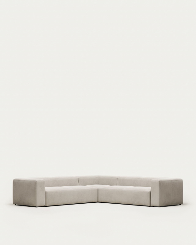 Kave Home Hoekbank 6-zits Blok Beige Ecru320x320cm