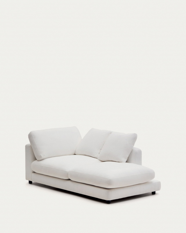 Kave Home Chaise Longue Gala Rechts Wit 193x105cm