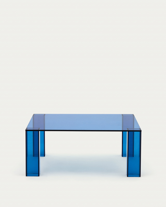 Kave Home Salontafel Adularia Blauw Gehard Glas 85x85cm