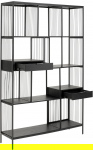 Kare Design Boekenkast Bologna Zwart 125x200cm