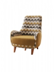 Fauteuil Zikzak Teddy Geel