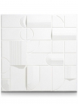 Coco Maison Wanddecoratie Geometric 3D 90x90cm Wit