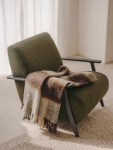 Kave Home Fauteuil Meghan Groen Fleece Wengé