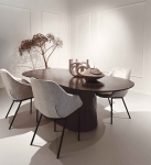 Livingfurn Eettafel Salvator Donkerbruin 300cm Mangohout Ovaal