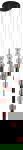 Kare Design Hanglamp Candy Bar Colore 6-Lichts Getrapt