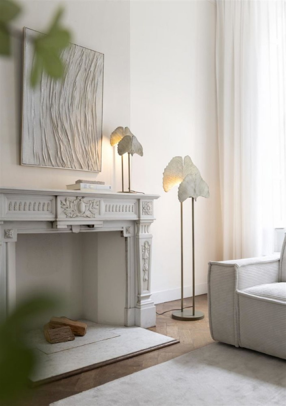 Coco Maison Vloerlamp Ginkgo 1-Lichts Goud