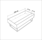 Salontafel Est Melamine Walnoot Zwart