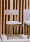 Eetkamerstoel Canora Bouclé Zand/Naturel - Giga Living