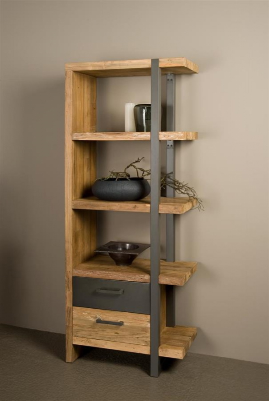 Tower Living Boekenkast Lucca 77,5cm Naturel Rechts