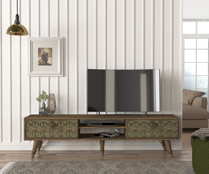 Tv-Meubel Valente Melamine Walnoot