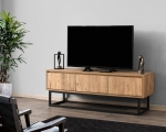 Tv-Meubel Tilsim Melamine Zwart Pine 140cm