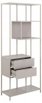 Boekenkast Varven Melamine Grijs Met Lades 185cm - Giga Living