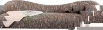 Kare Design Bank Livia 3-Zits Melange Bruin