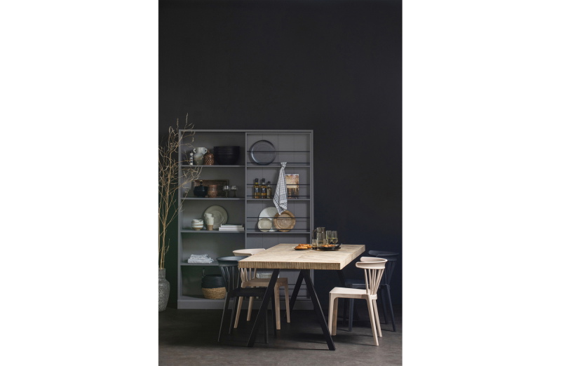 Woood Combi-tablo: Mango Visgraat 200x90 & 2-standen Poot