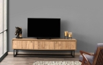 Tv-Meubel Tilsim Melamine Zwart Pine 180cm