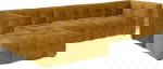 Kare Design Hoekbank Salamanca Velvet Oker Links
