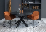 Livingfurn Eetkamerstoel Benthe Roest Koper Velvet