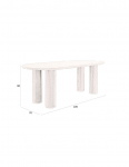 Dutchbone Eettafel Dean Walnoot 220cm