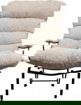 Kare Design Fauteuil Vienna Swing Beige met Voetenbank