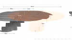 Kare Design Eettafel Benvenuto Uitschuifbaar Ovaal Walnoot 200/250cm