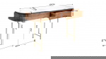 Kare Design Sidetable Grace Wit Marmer/Bruin 100cm