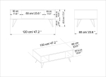 Salontafel Mistico Melamine Zwart Walnoot