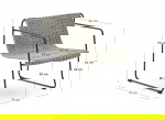 Kave Home Fauteuil Maurina Groen en Ecru/grijs Touw