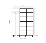 Garderobemeubel Garmanto Melamine Sonoma Eiken 135cm