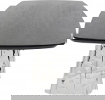 Kare Design Eettafel Caldera Zwart/Chrome 220cm