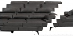 3-zits Relax Bank Ulven Grijs Barry 215cm - Giga Living