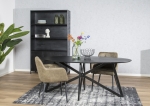 Livingfurn Eettafel Oslo Zwart Acacia Web Poot 200 cm