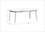 Livingfurn Eettafel Elias 200cm