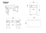 Bureau Tumata Melamine Goud Wit