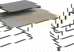 Kare Design Salontafel Diego Brons/Zwart Set van 2