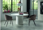 Eettafel Flow Rond Off White 135cm - Giga Living