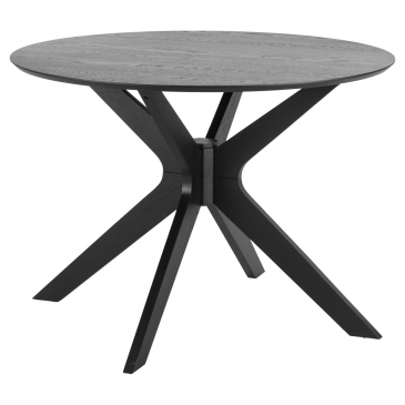 Eettafel Janine Rond MDF Zwart Ø105cm - Giga Living