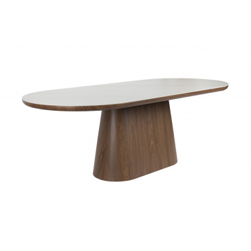 Eettafel Almira Ovaal Wit/Walnoot 200cm - Giga Meubel