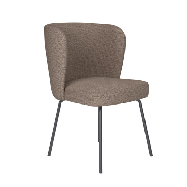 Eetkamerstoel Stan Taupe 4 Metalen Poten - Giga Meubel