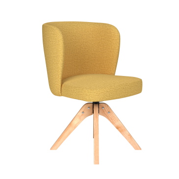 Eetkamerstoel Stan Oker Houten Swivel - Giga Meubel