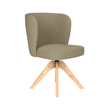 Eetkamerstoel Stan Groen Houten Swivel - Giga Meubel