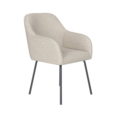 Eetkamerstoel Otis Off-White 4 Metalen Poten - Giga Meubel