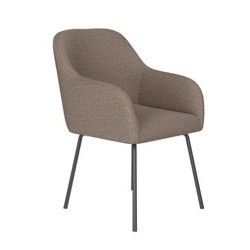 Eetkamerstoel Otis Taupe 4 Metalen Poten - Giga Meubel