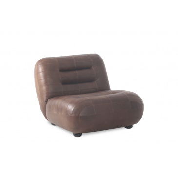 Dutchbone Fauteuil Wyatt Wax Leer Chocolade