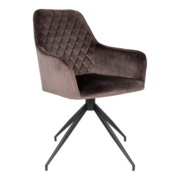 House Nordic Eetkamerstoel Harbo Met Swivel Velvet Taupe