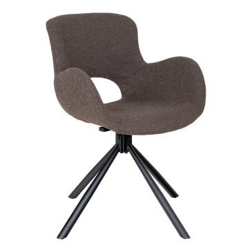 House Nordic Eetkamerstoel Amorim Bouclé Mushroom Draaibaar