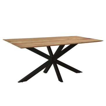 Livingfurn Eettafel Oslo Spinpoot Acaciahout 180cm Rechthoek